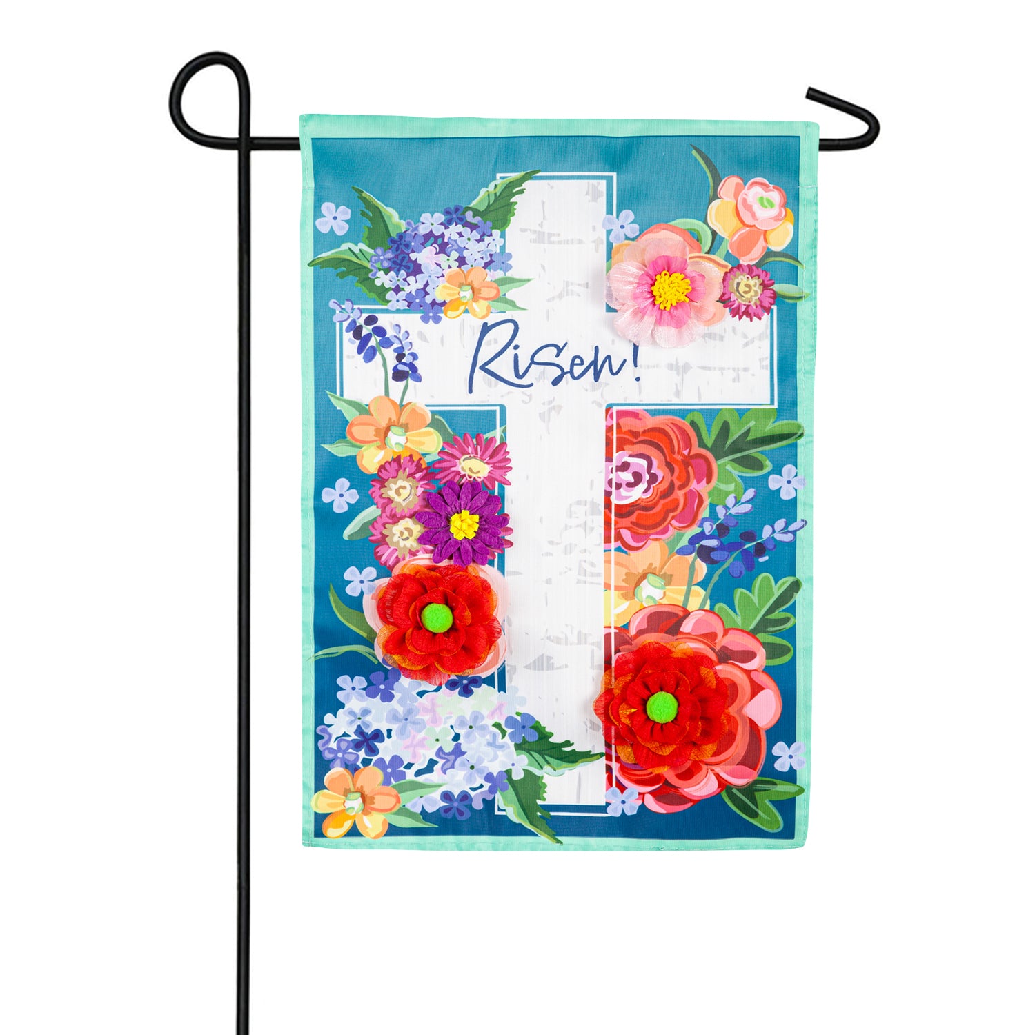 Evergreen Floral Easter Cross