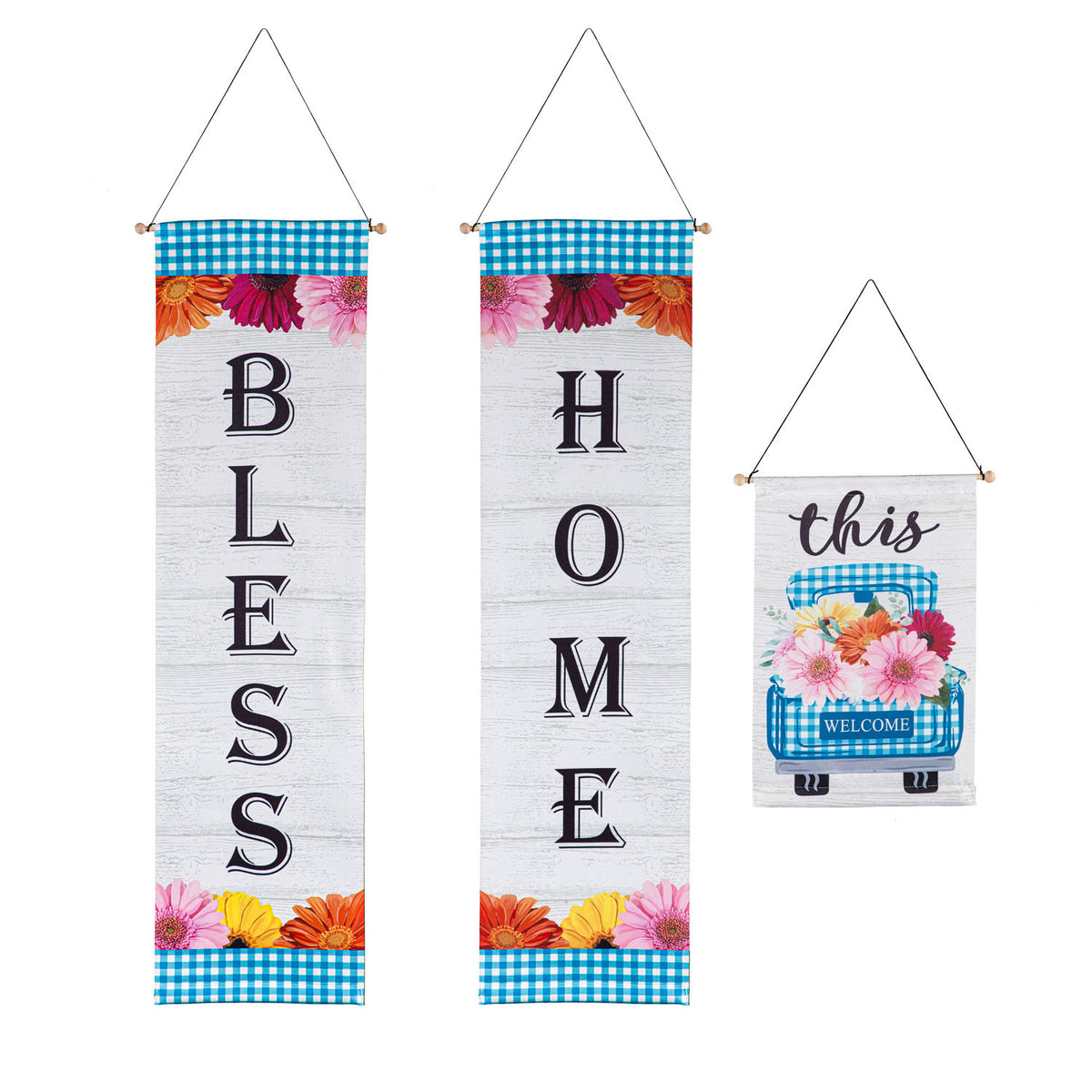 Evergreen Bless This Home Door Banner Kit