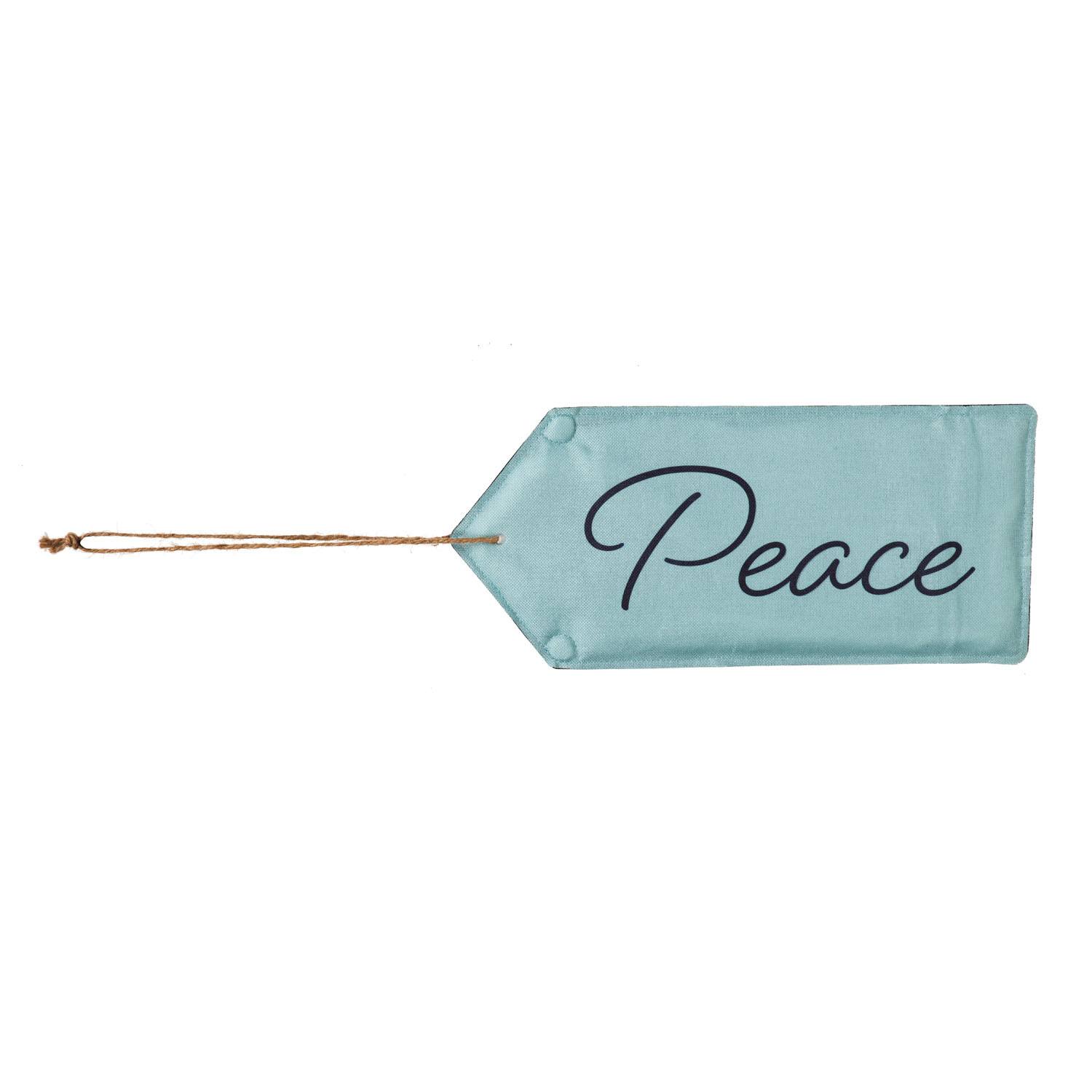 Evergreen Perfectly Paired Door Tag - Peace