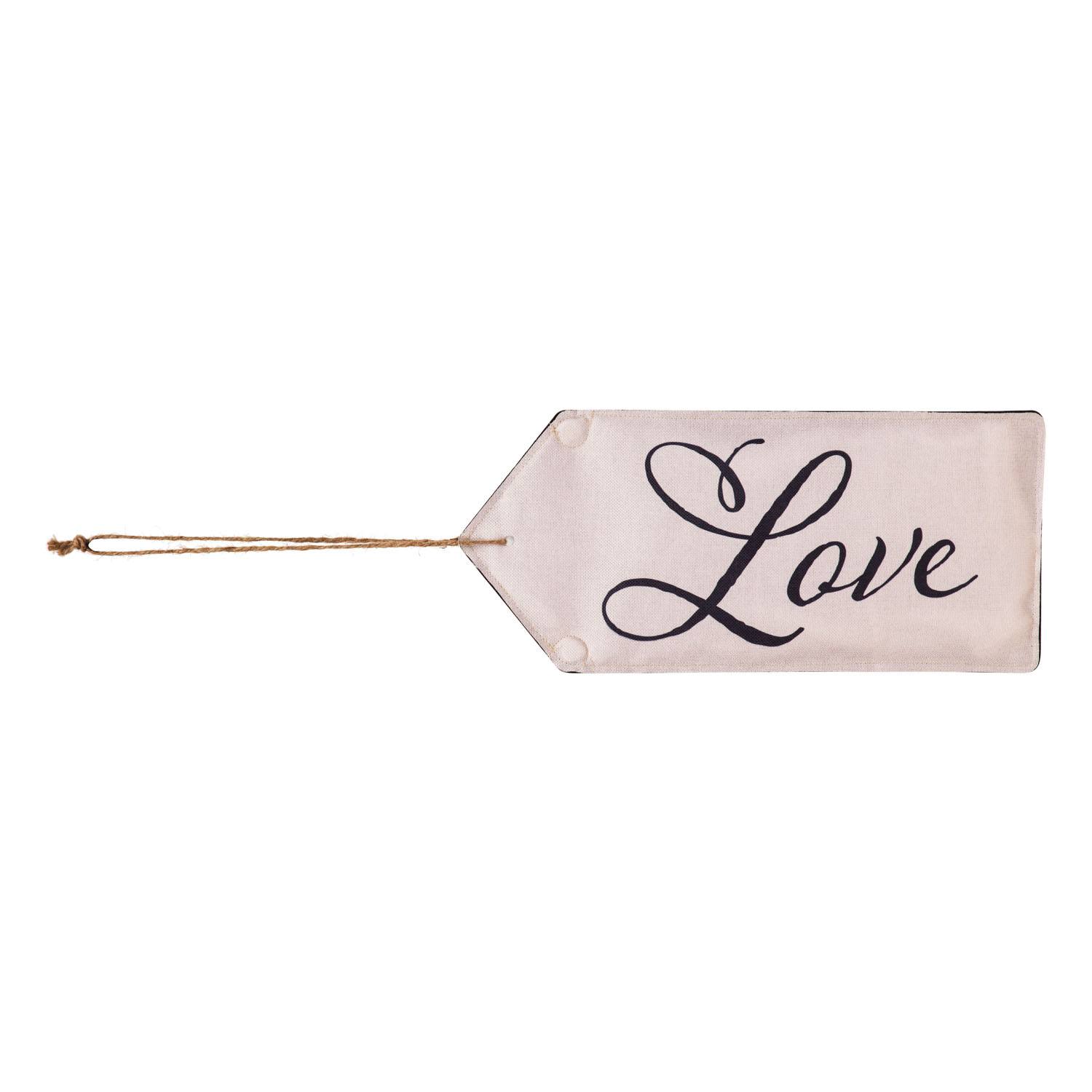 Evergreen Perfectly Paired Door Tag - Love