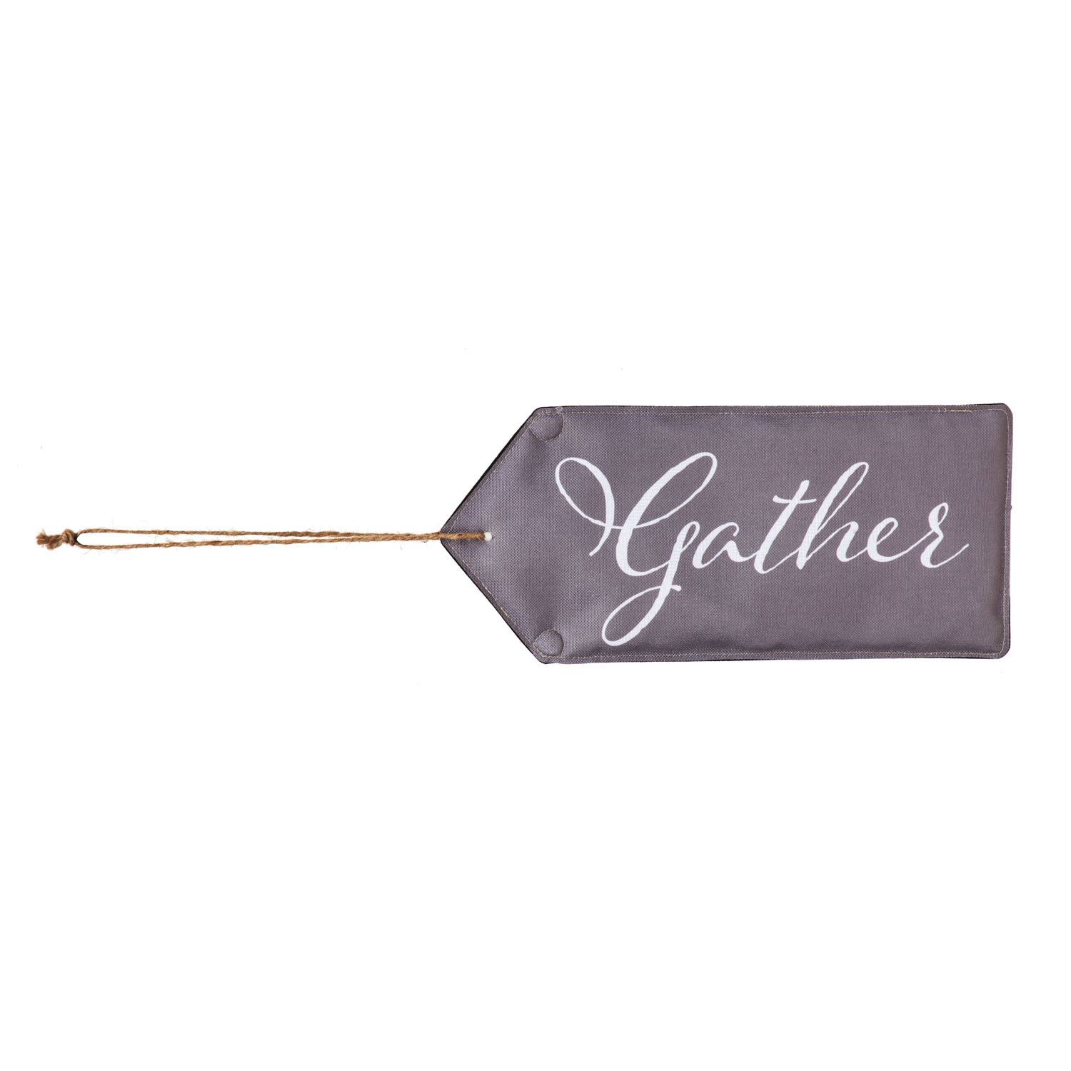 Evergreen Perfectly Paired Door Tag - Gather