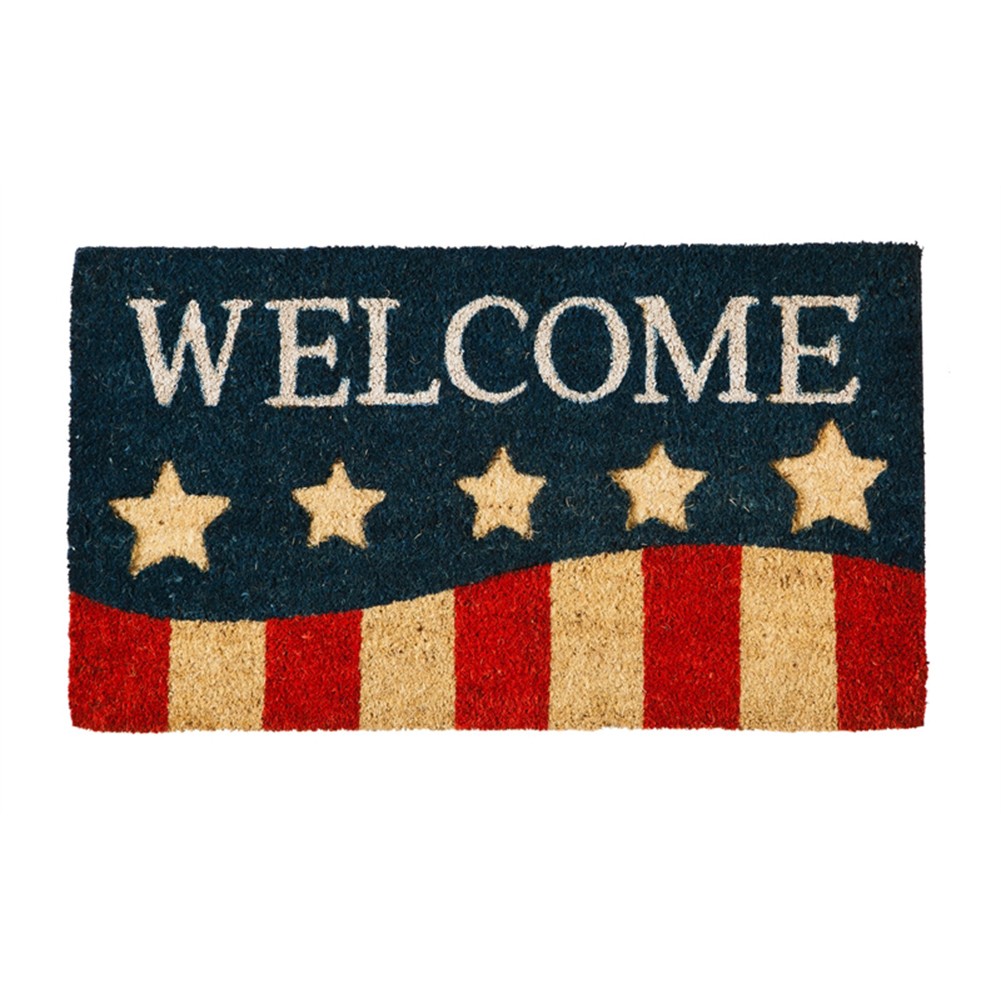 Patriotic Stripes Coir Floor Mat