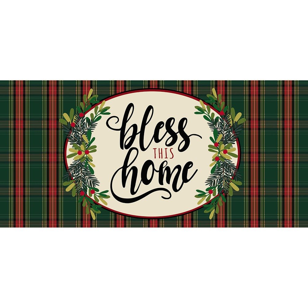 Bless This Home Plaid Sassafras Switch Mat