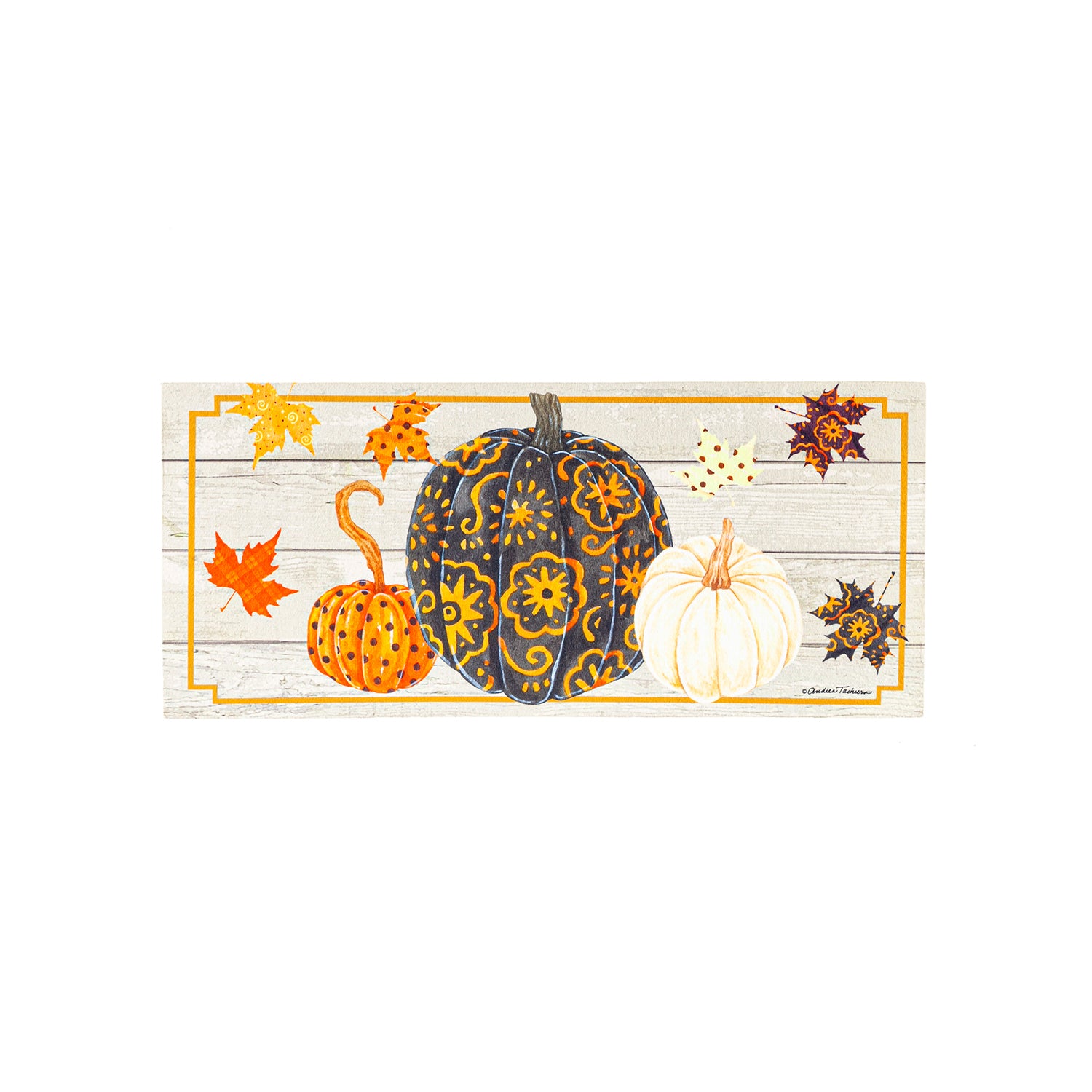 Patterned Pumpkins and Leaves Sassafras Switch Mat