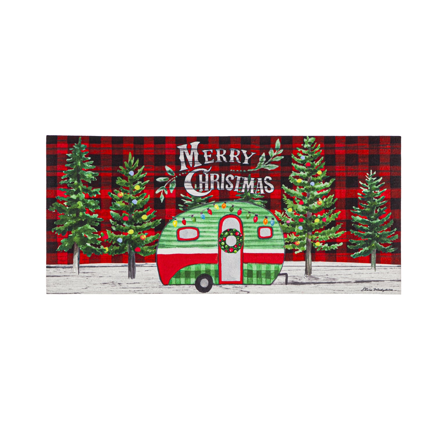 Evergreen Christmas Camper Sassafras Switch Mat