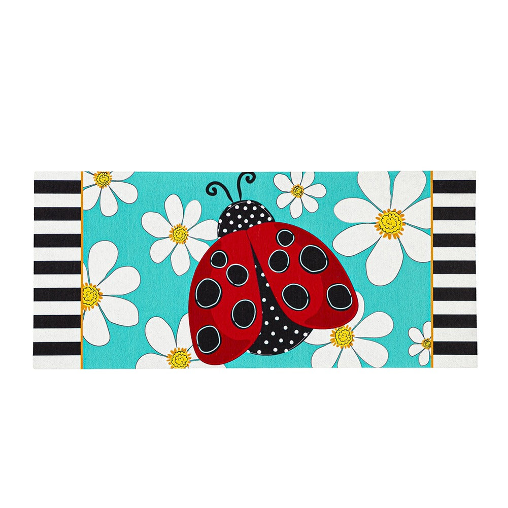Ladybug with Daisies Sassafras Switch Mat