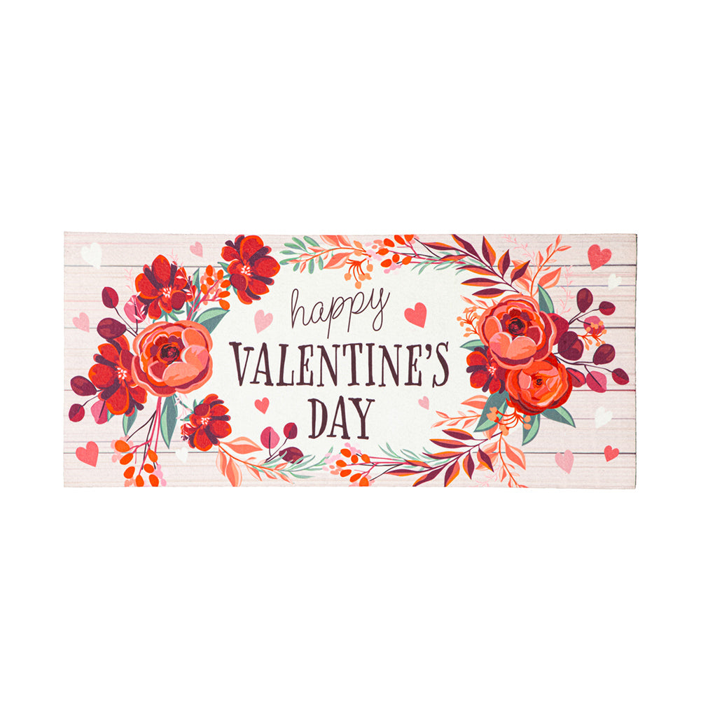 Evergreen Floral Happy Valentine's Day Sassafras Switch Mat