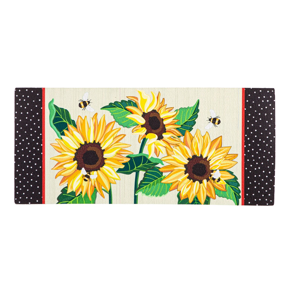 Evergreen Sunflowers and Daisies Sassafras Switch Mat