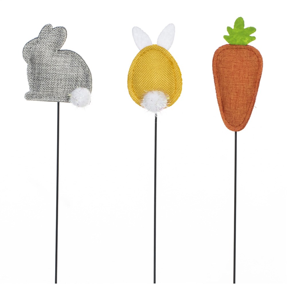 Easter Fabric Plant Sticks (3/Pack)