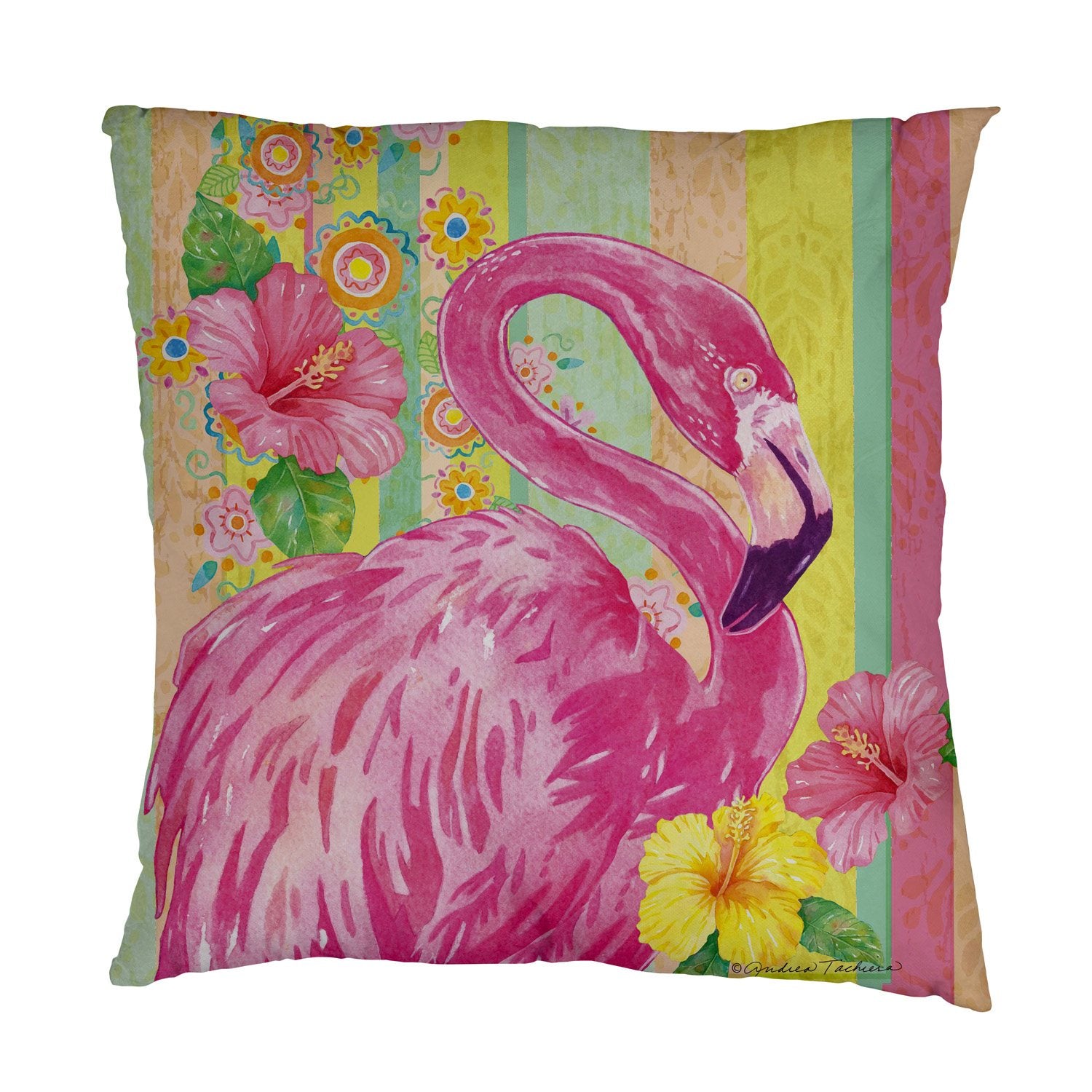 Boho Flamingo Pillow Cover