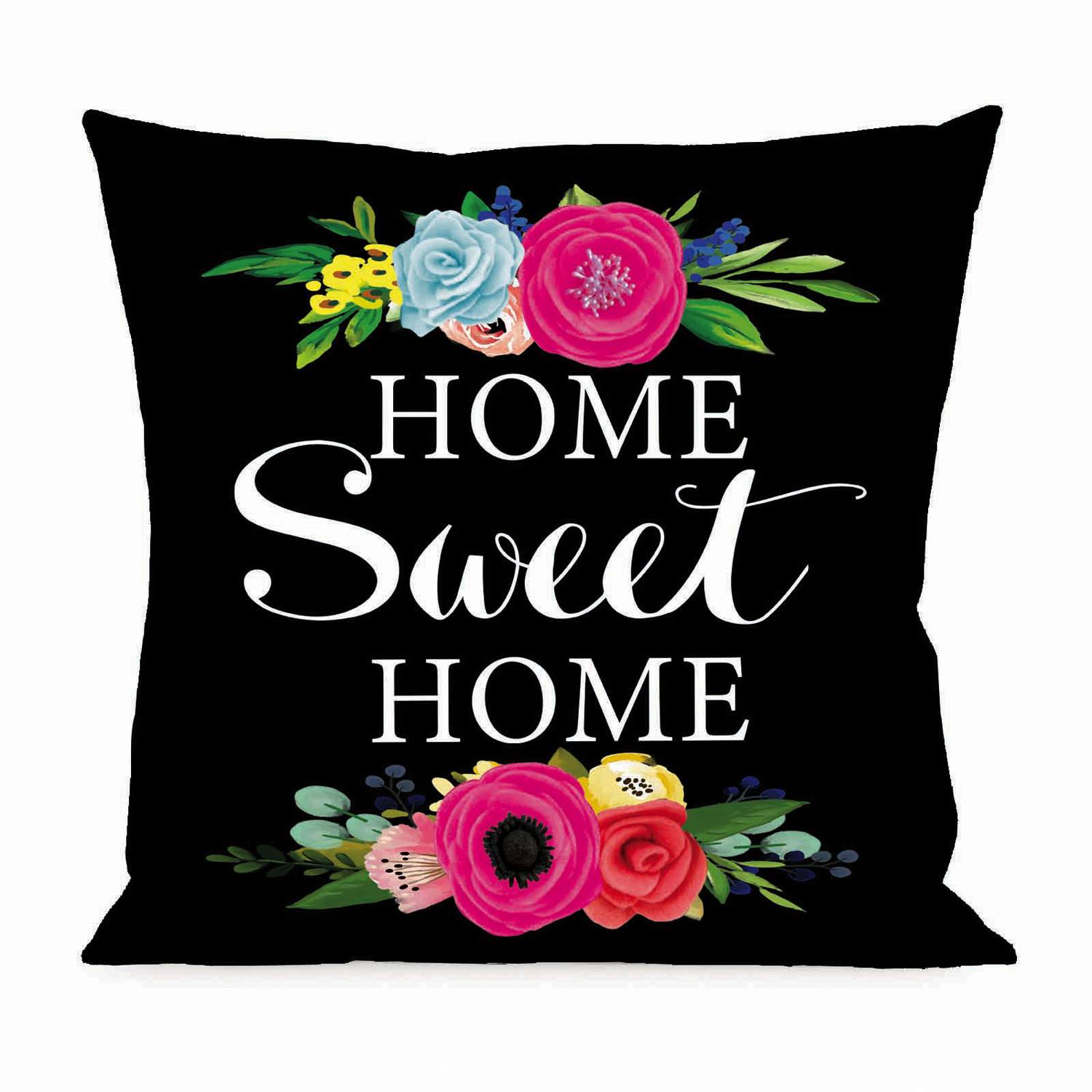 Floral Home Sweet Home Interchangeable Pillow Cover