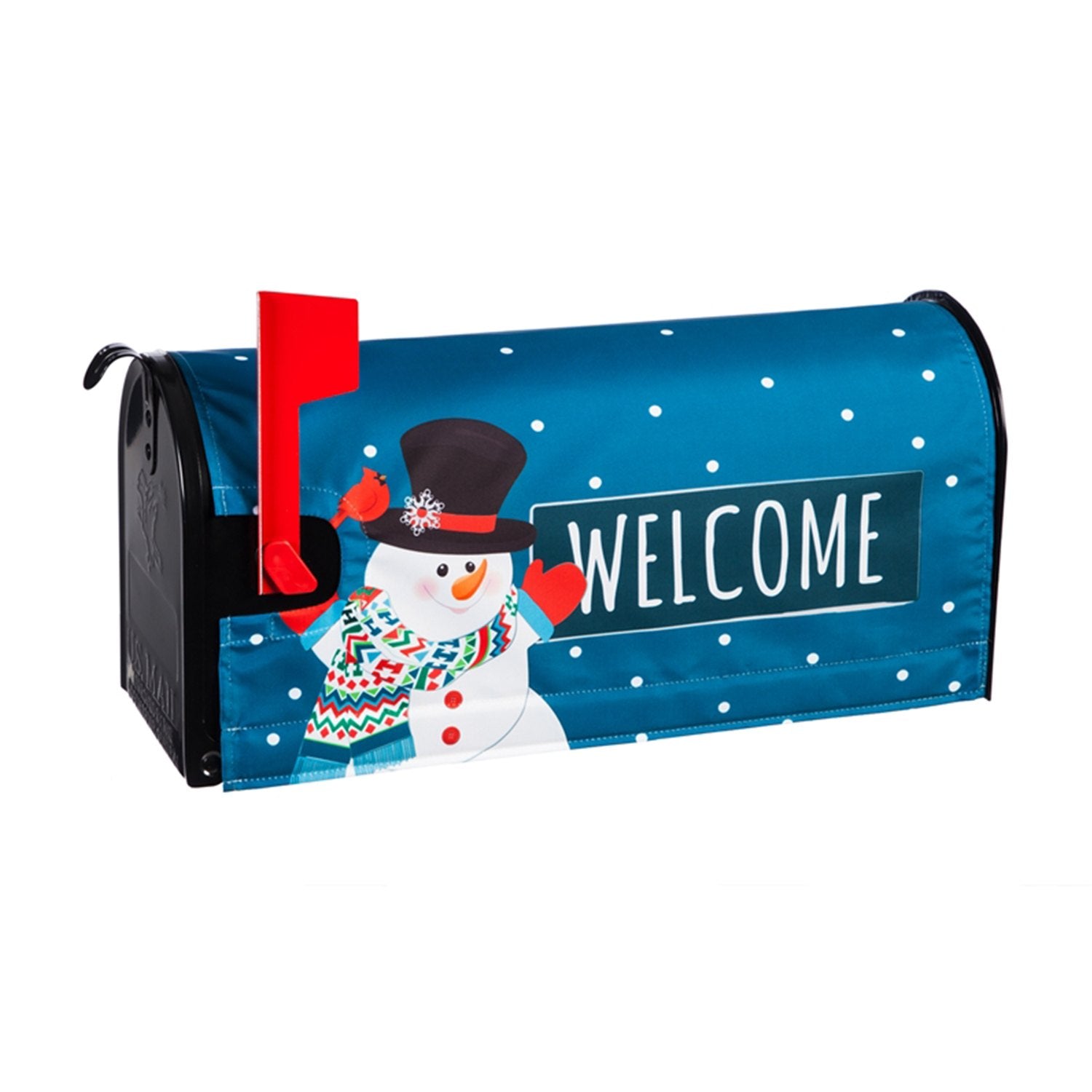 Evergreen Snowman Welcome Mailbox Cover