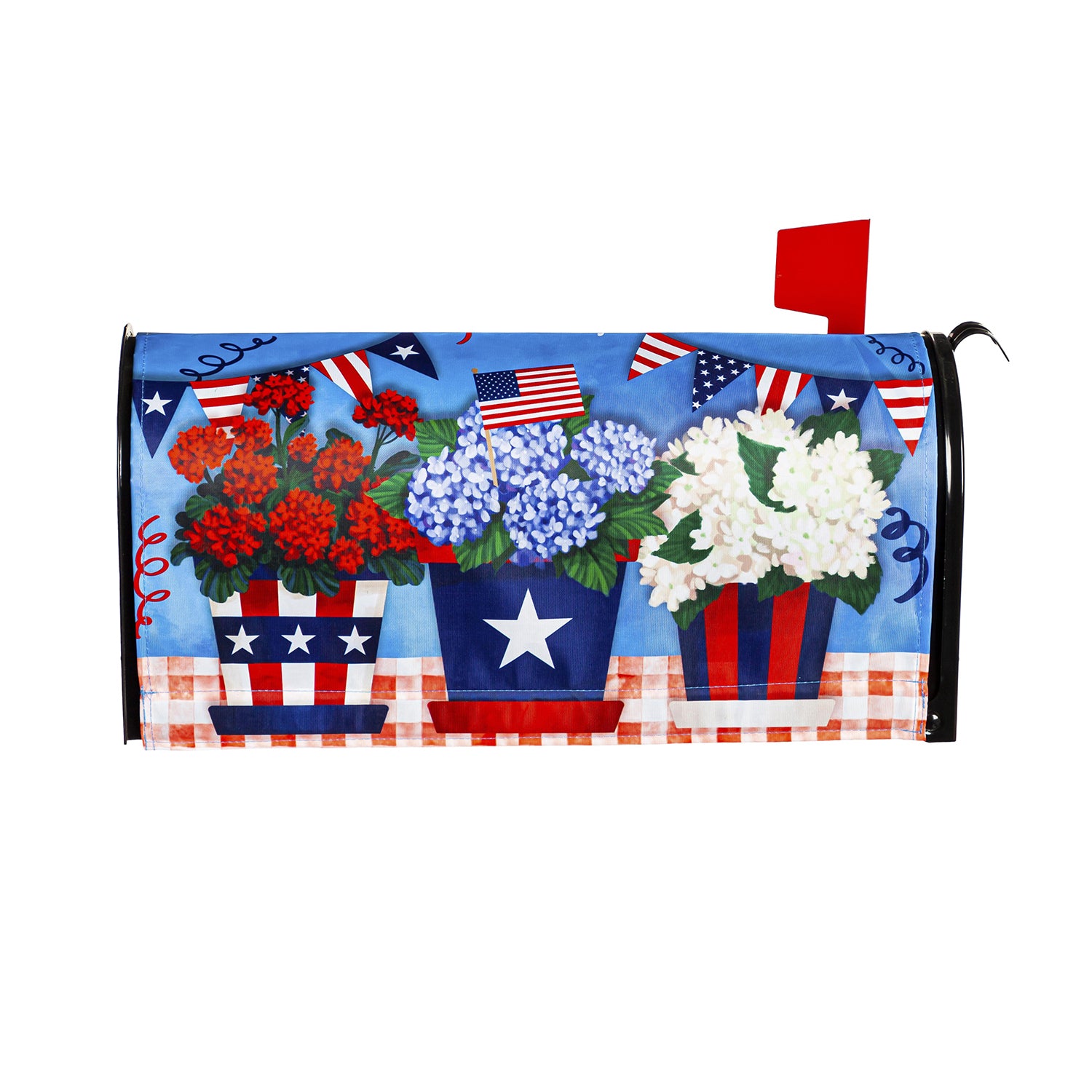 Patriotic Flower Pot Mailbox Cover