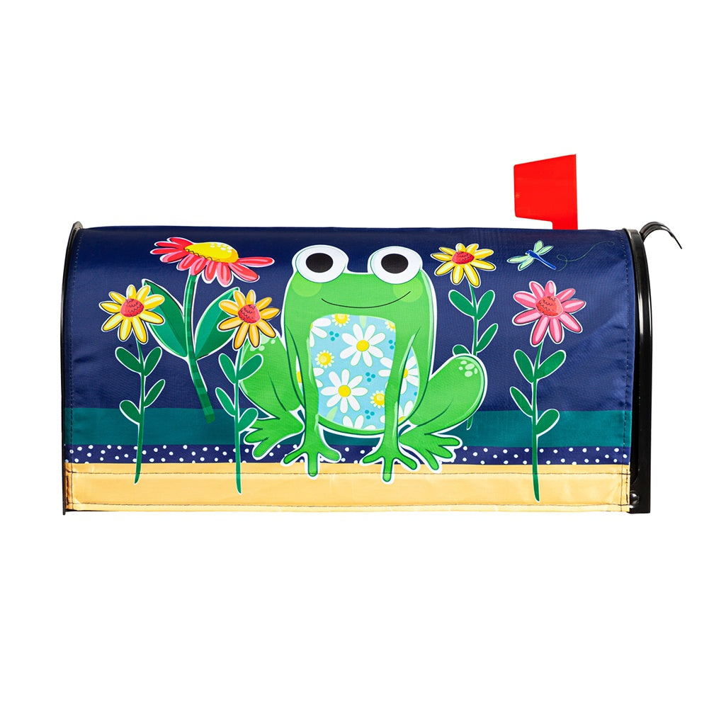 Evergreen Welcome Friends Frog Mailbox Cover