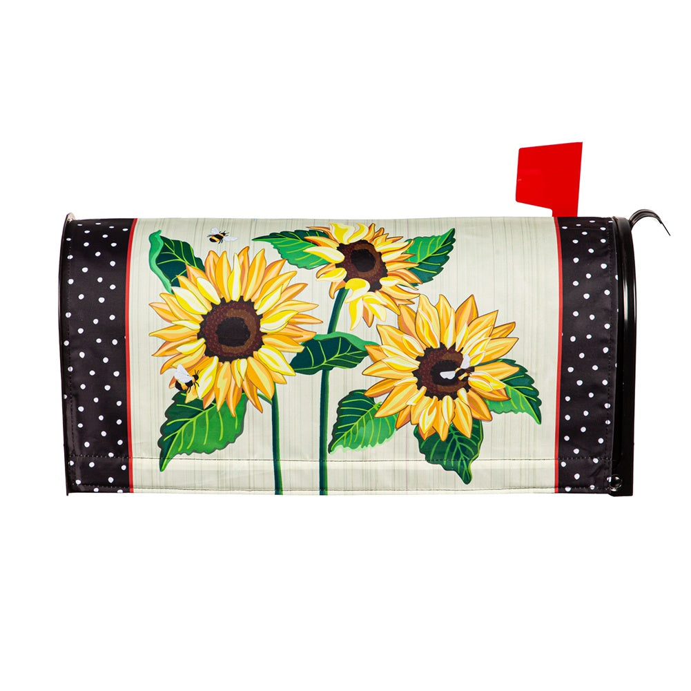 Evergreen Sunflowers and Daisies Mailbox Cover