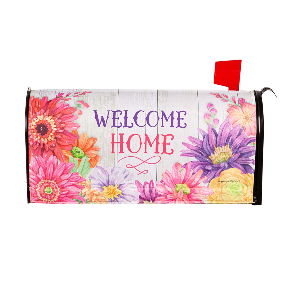 Welcome Home Spring Mailbox Cover