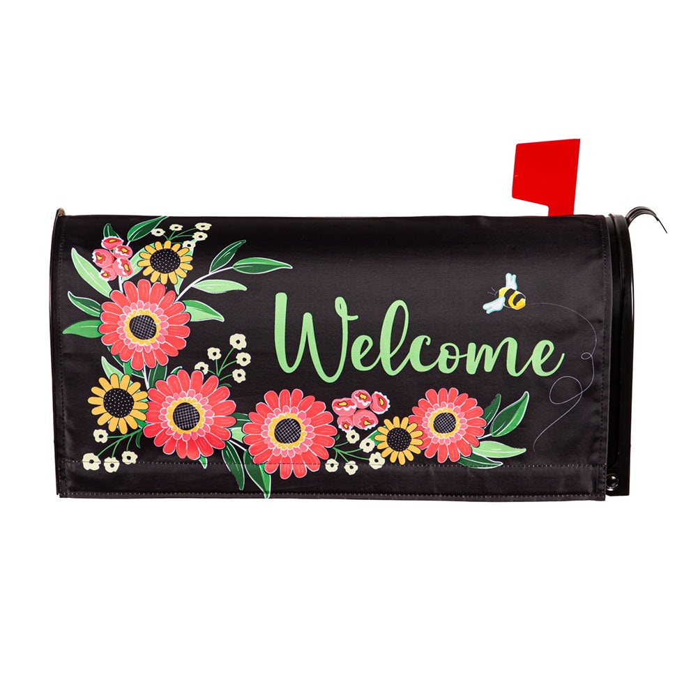 Evergreen Welcome Wreath Mailbox Cover