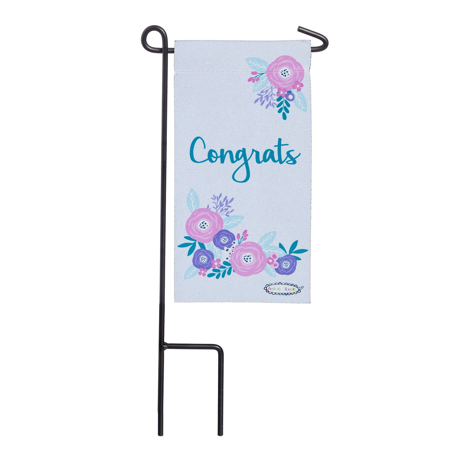 Evergreen Congrats Mini Flag with Stand