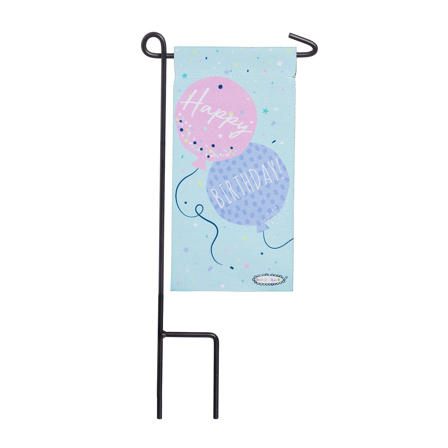 Evergreen Happy Birthday Mini Flag with Stand