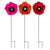 Poppies Forever Fabric Stakes (3/pack)