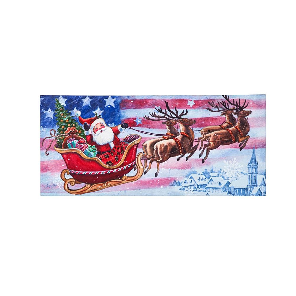 Patriotic Santa Claus Sassafras Switch Mat