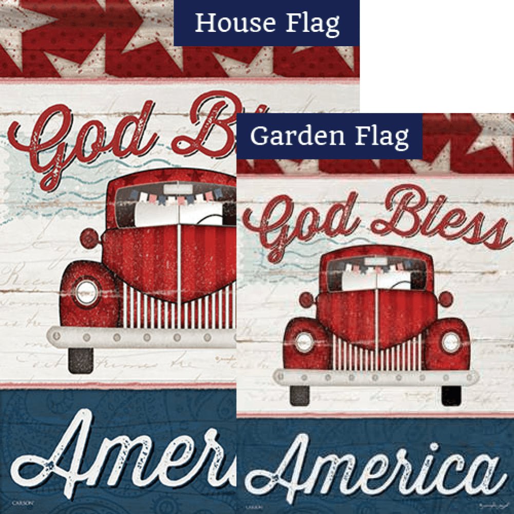Vintage America Double Sided Flags Set (2 Pieces)