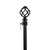 Evergreen Intertangeable Finial - Black Round Swirl