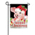 Christmas Pig Linen Garden Flag