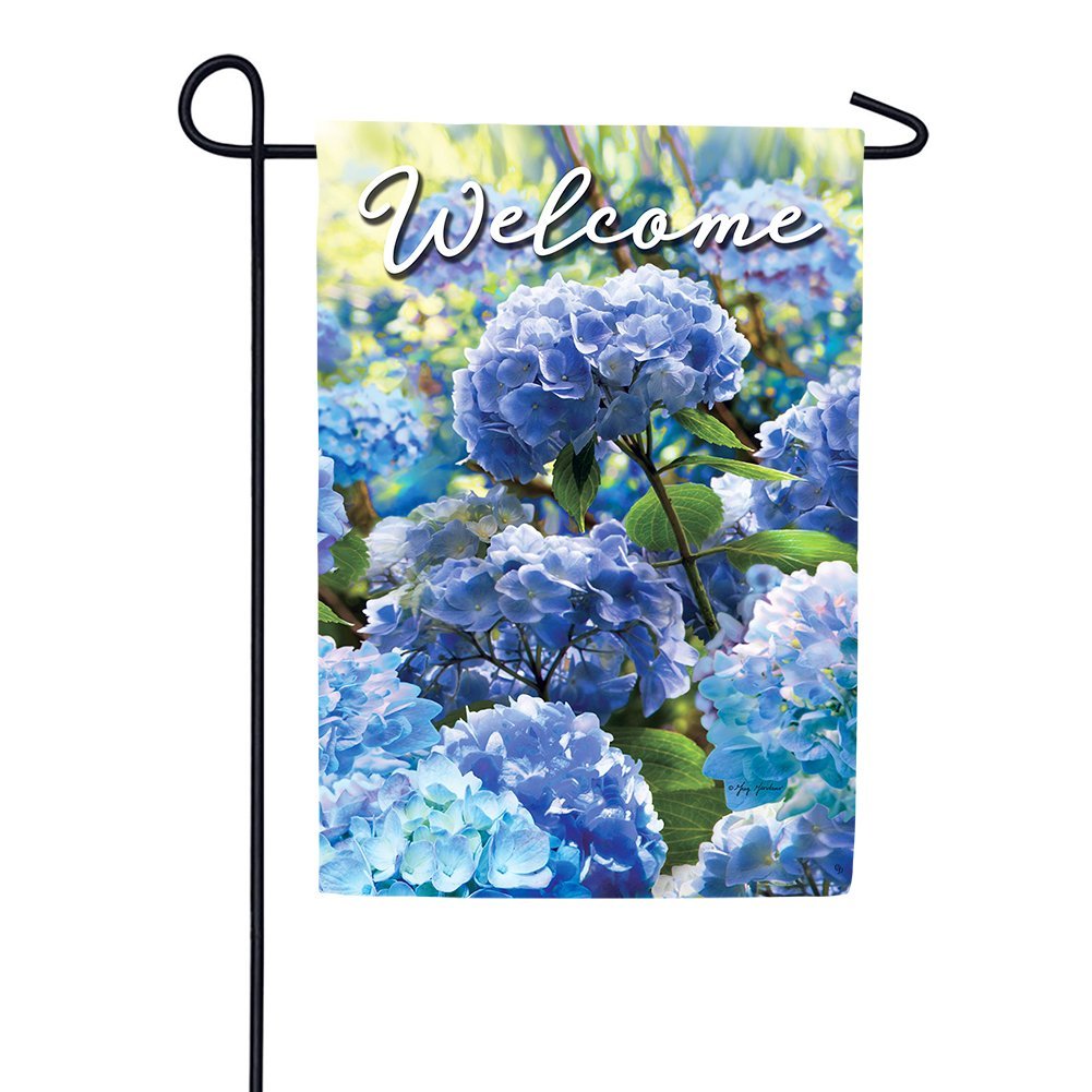 Blue Hydrangea Garden Garden Flag