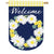 Daisy Wreath Welcome Burlap Double Sided House Flag