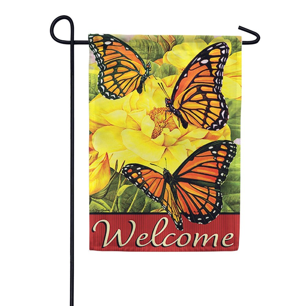 Bright Monarchs Double Sided Garden Flag