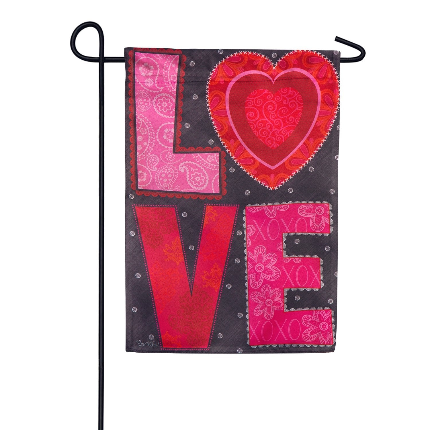 Love Heart Double Sided Garden Flag