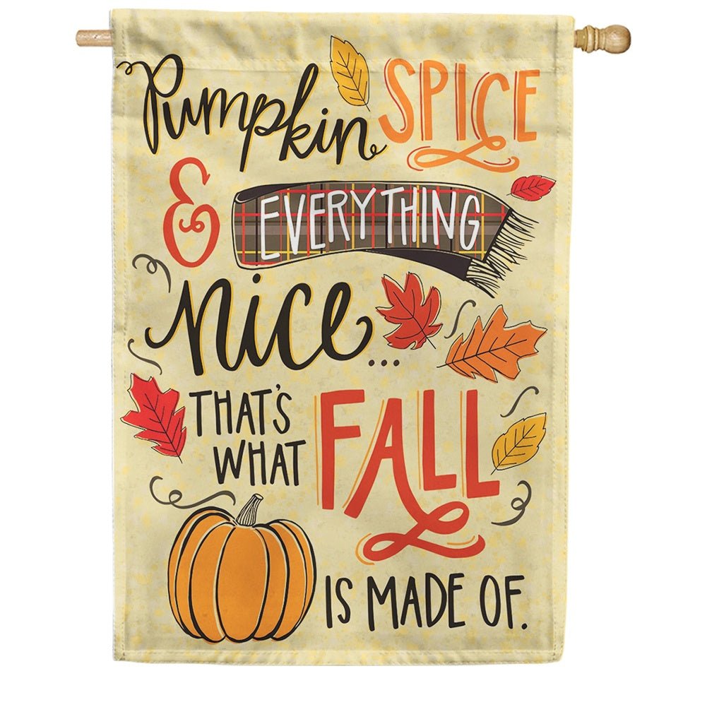 Pumpkin Spice Fall Double Sided House Flag