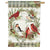 Winter Bird Wreath House Flag