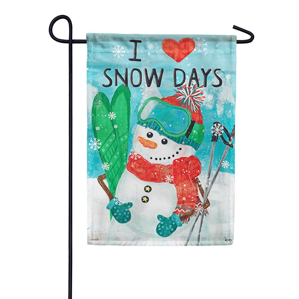 Snow Days Snowman Garden Flag