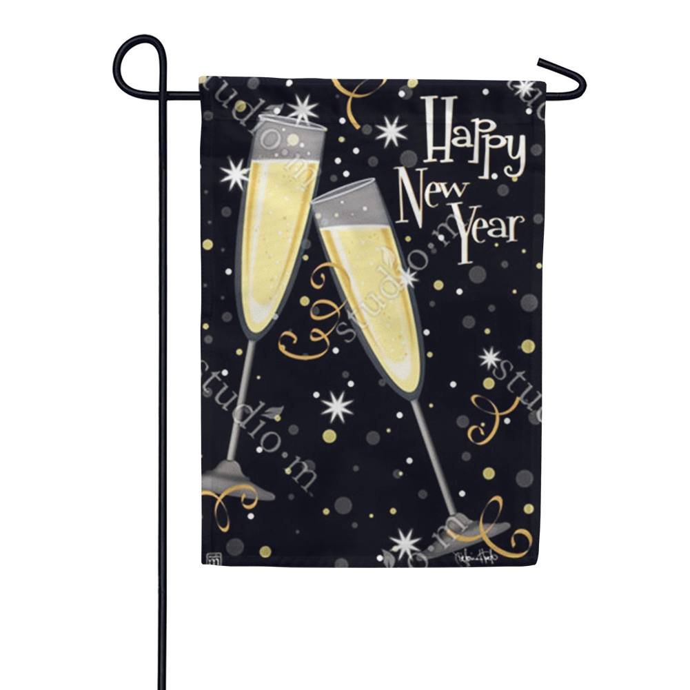 New Year's Toast Garden Flag