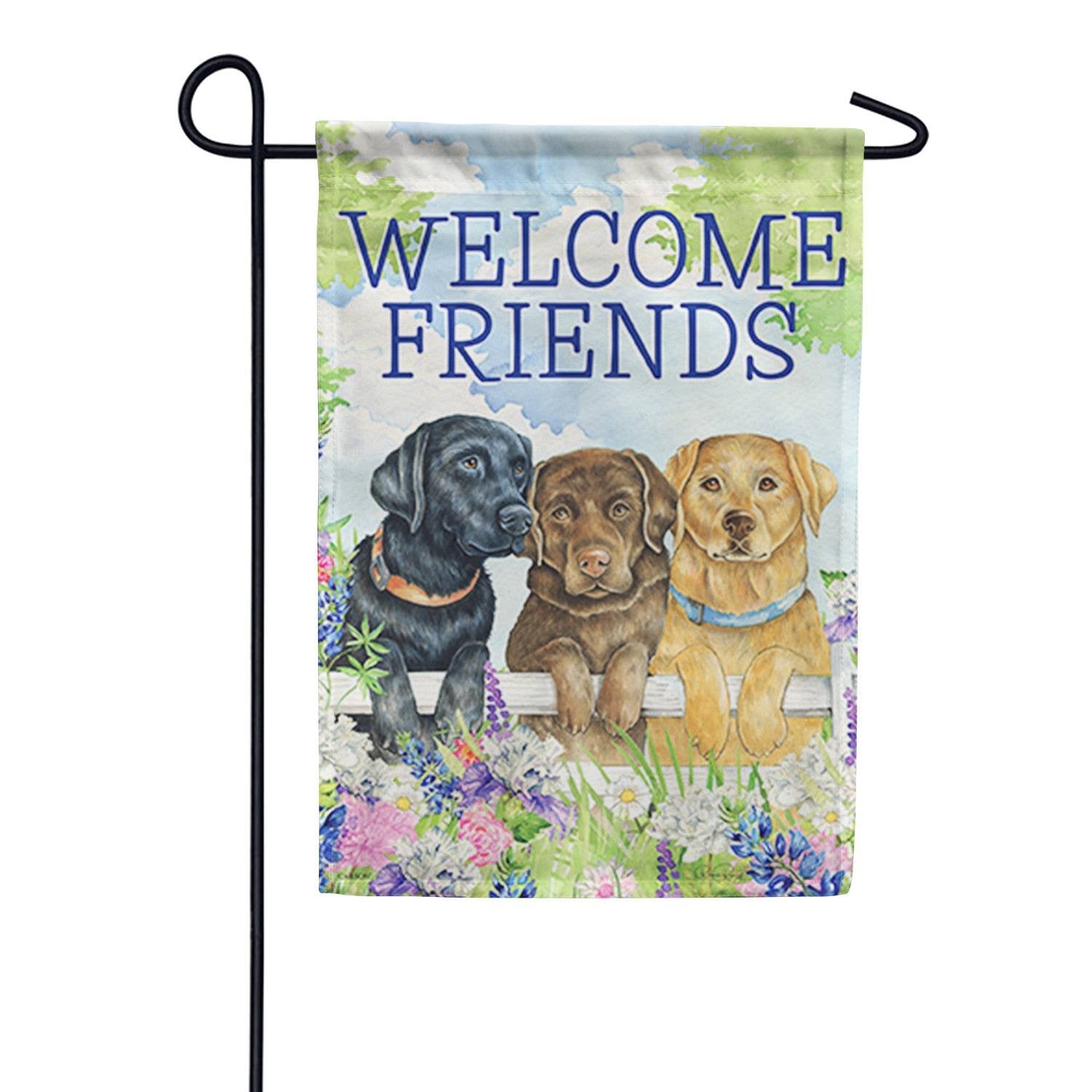 Fence Dogs Garden Flag