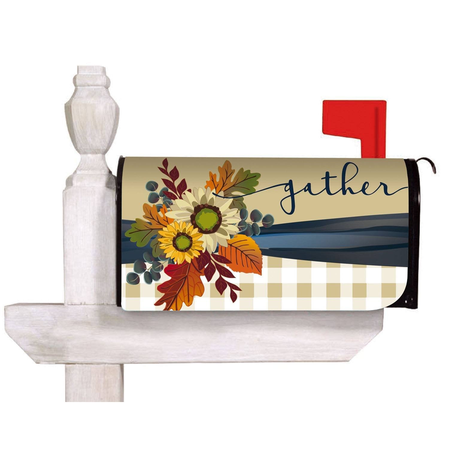 Fall Floral Gather Mailbox Cover