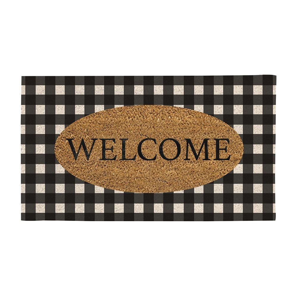 Buffalo Check Welcome Coir Mat