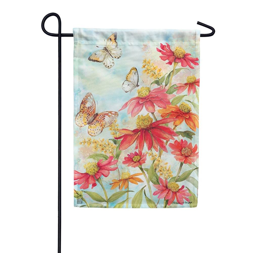 Summer Zinnias Garden Flag