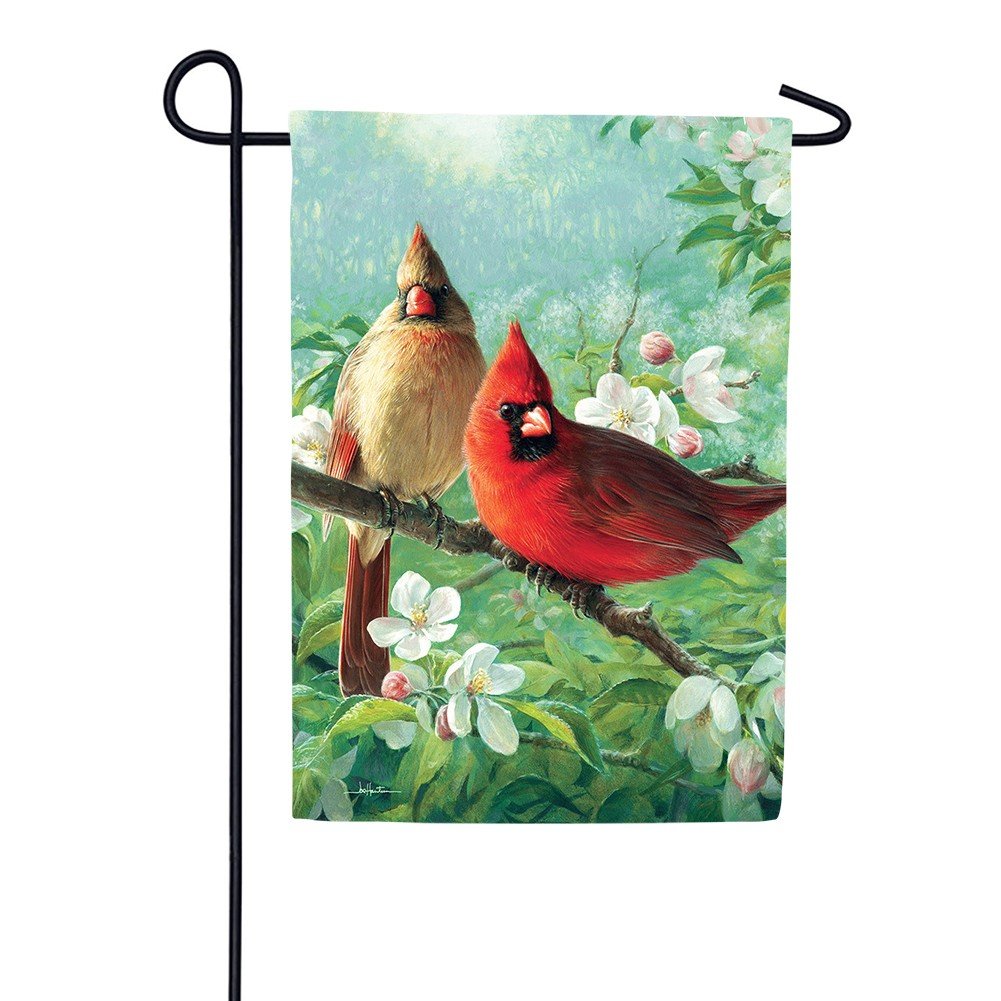 Cardinal Blossoms Garden Flag