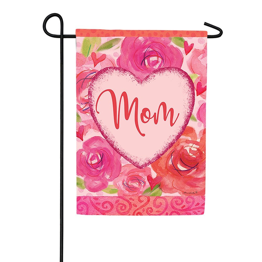 Mom Heart Double Sided Garden Flag