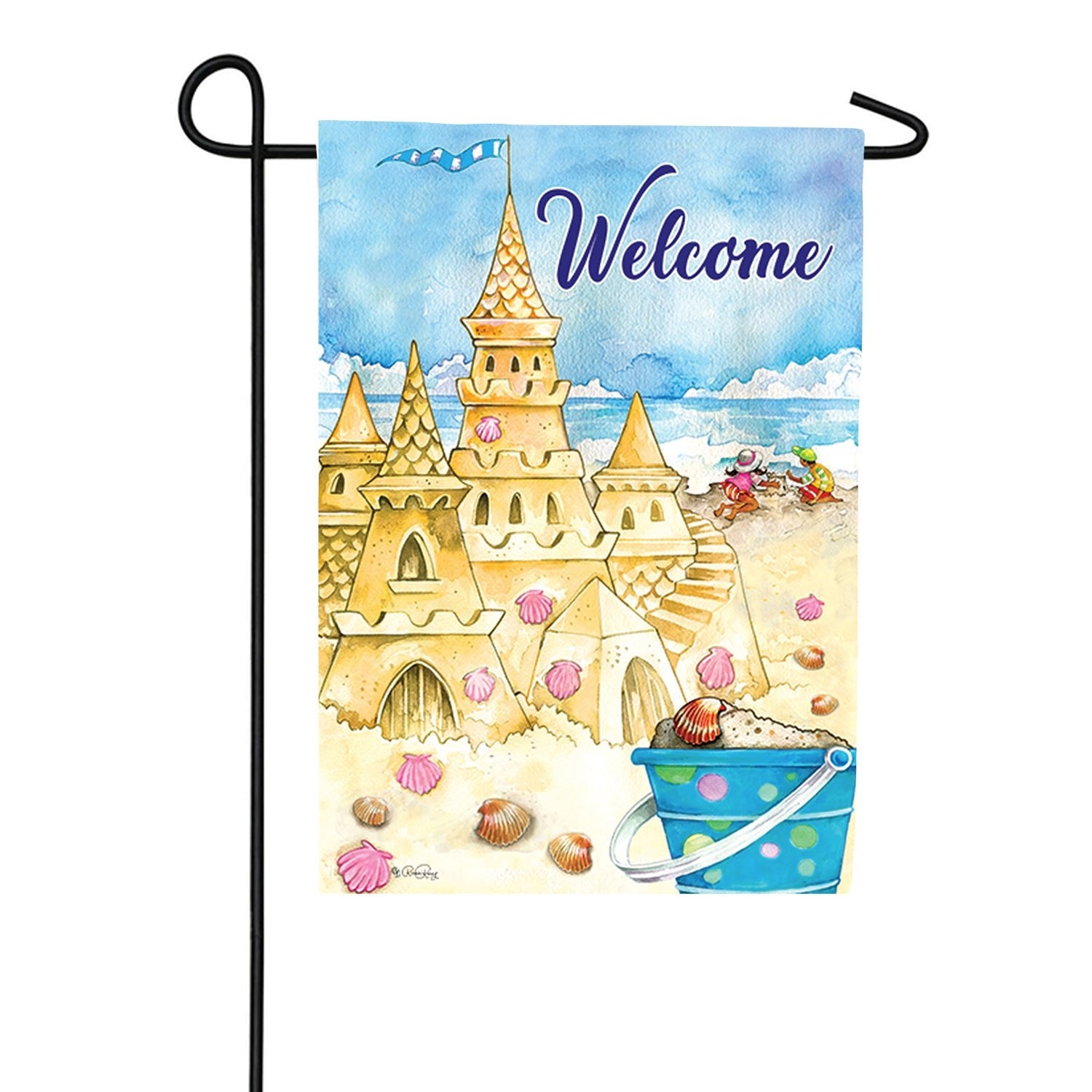 Sand Castle Double Sided Garden Flag