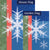 Snowflakes Illuminated Flags Set (2 Pieces)