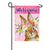 Bunny Wreath Welcome Double Sided Garden Flag