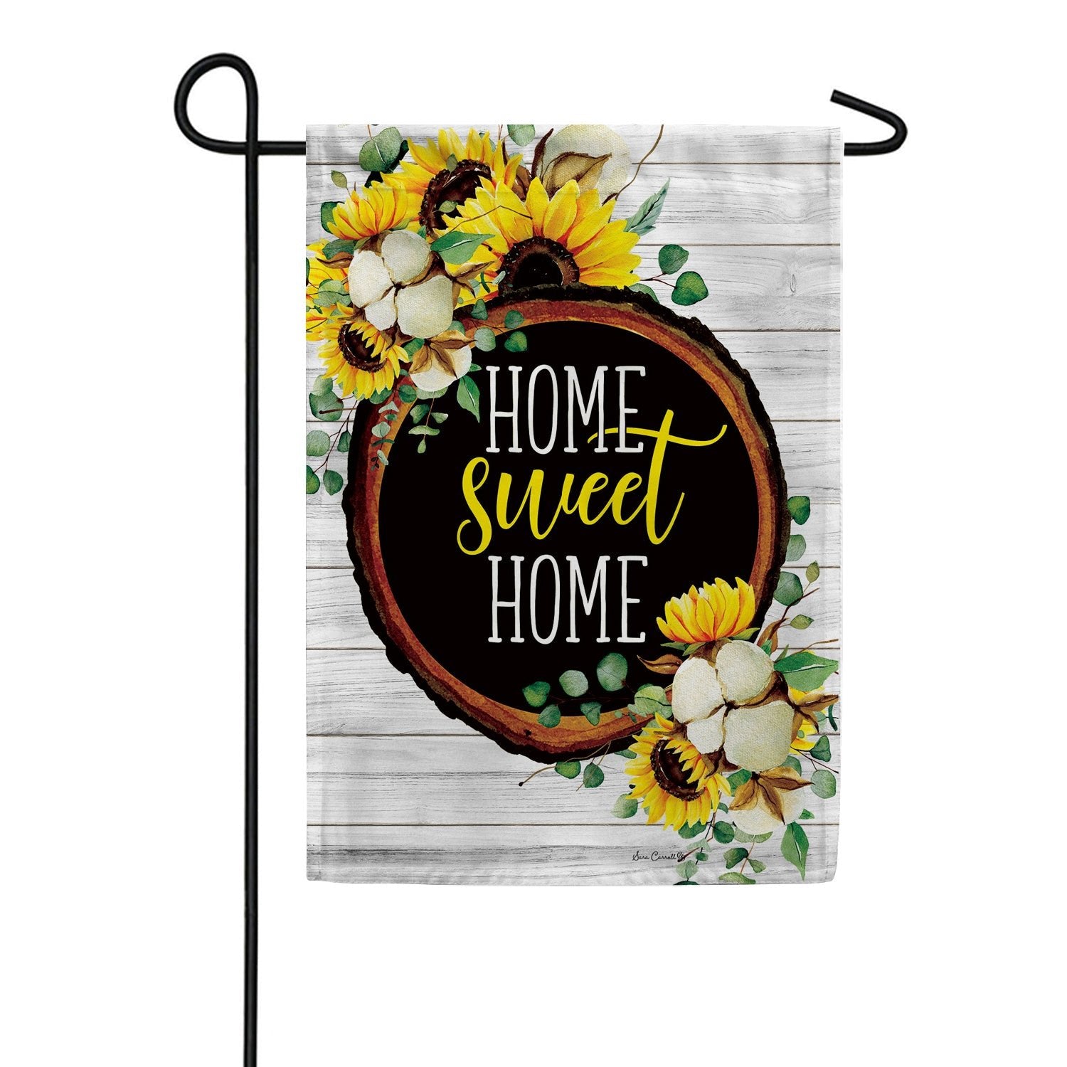 Sunflowers & Cotton Floral Garden Flag