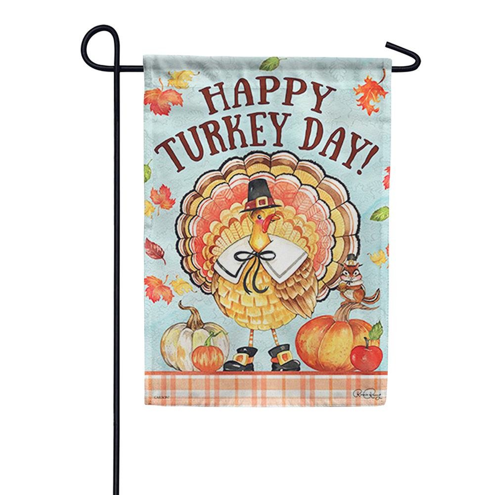 Cute Turkey Double Sided Garden Flag
