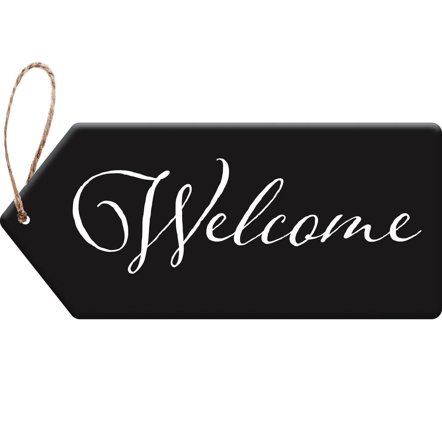 Evergreen Perfectly Paired Door Tag - Welcome