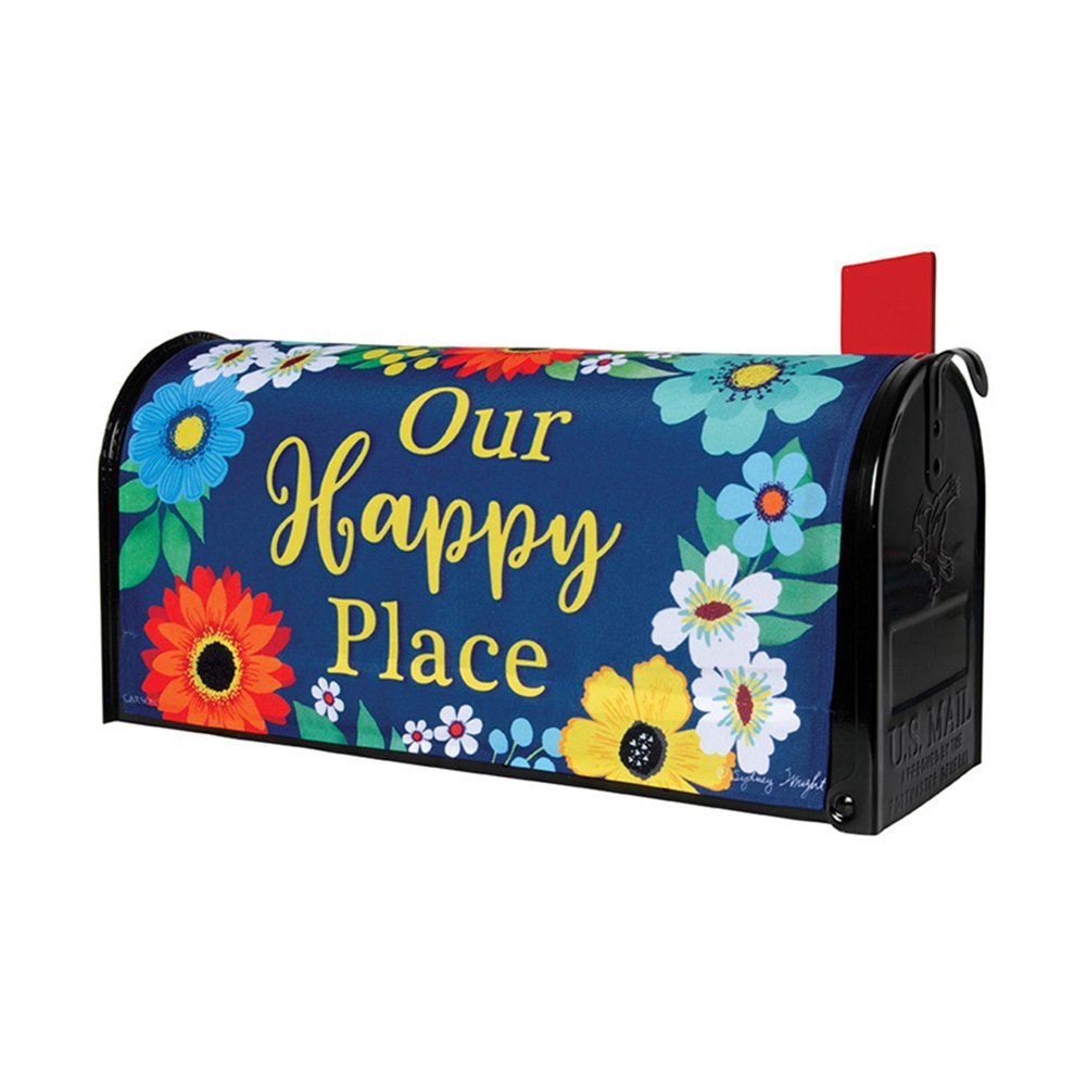 Happy Floral Mailbox Cover