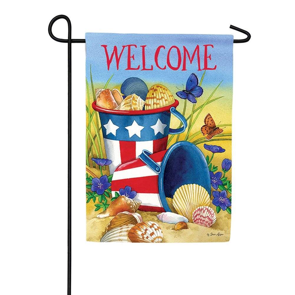 Beach Pails Double Sided Garden Flag